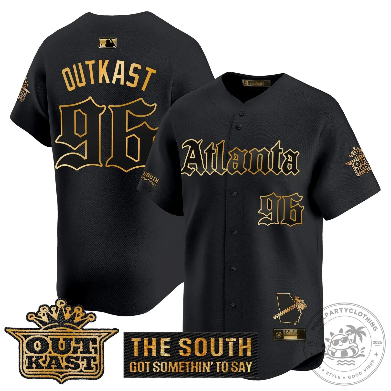 Atlanta Braves Ronald Acuña Jr. Outkast Edition Baseball Jersey 26 Atlanta Braves Ronald Acuña Jr. Outkast Edition Baseball Jersey