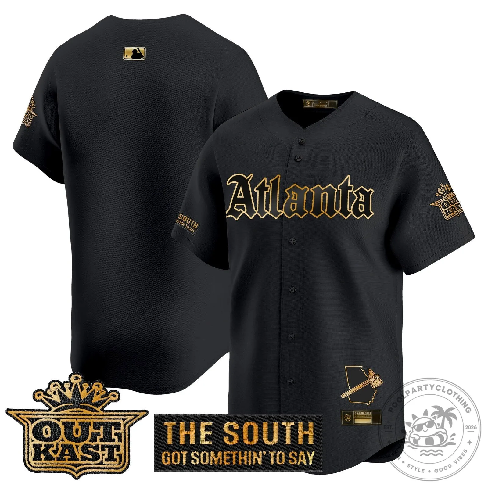 Atlanta Braves Ronald Acuña Jr. Outkast Edition Baseball Jersey 34 Atlanta Braves Ronald Acuña Jr. Outkast Edition Baseball Jersey