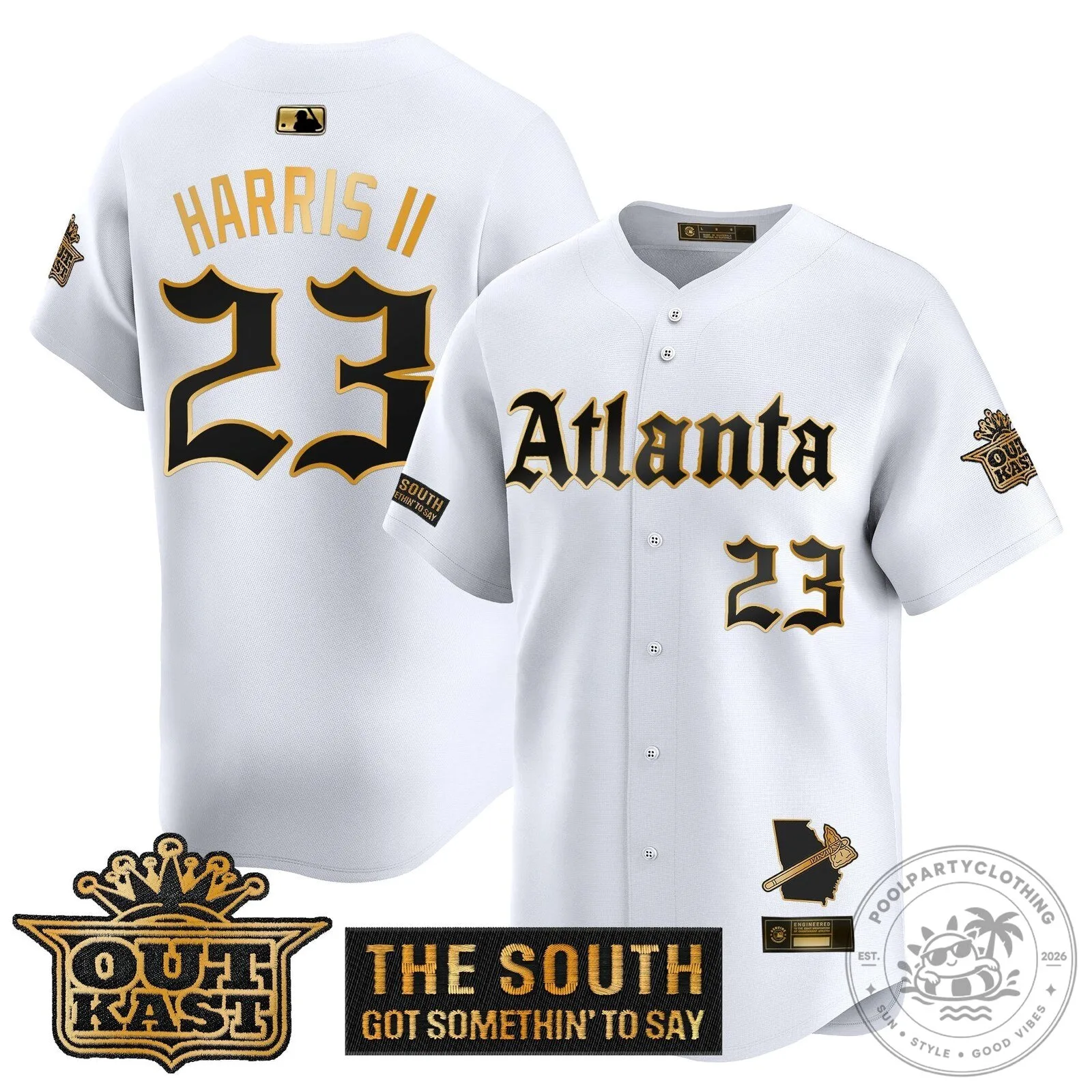 Atlanta Braves Ronald Acuña Jr. Outkast Edition Baseball Jersey 39 Atlanta Braves Ronald Acuña Jr. Outkast Edition Baseball Jersey