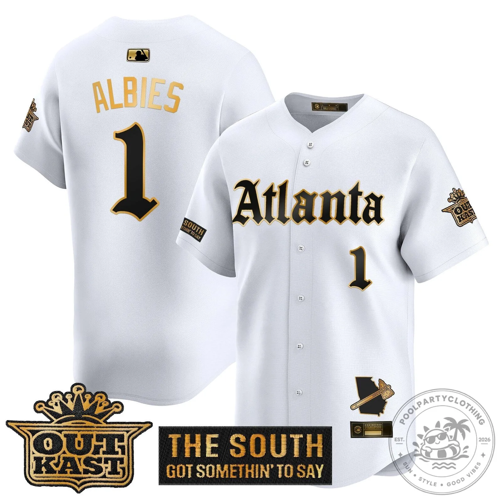 Atlanta Braves Ronald Acuña Jr. Outkast Edition Baseball Jersey 41 Atlanta Braves Ronald Acuña Jr. Outkast Edition Baseball Jersey