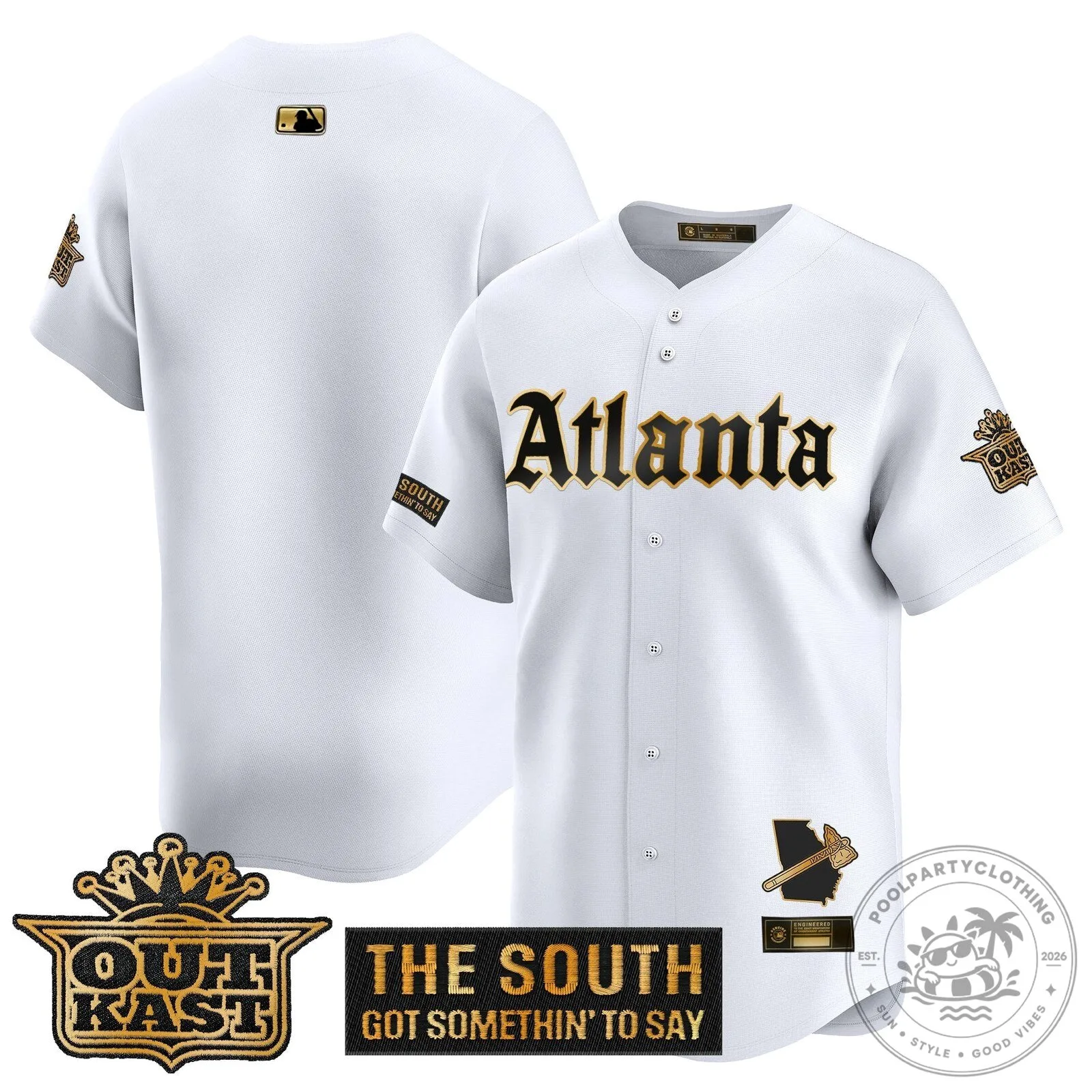 Atlanta Braves Ronald Acuña Jr. Outkast Edition Baseball Jersey 45 Atlanta Braves Ronald Acuña Jr. Outkast Edition Baseball Jersey