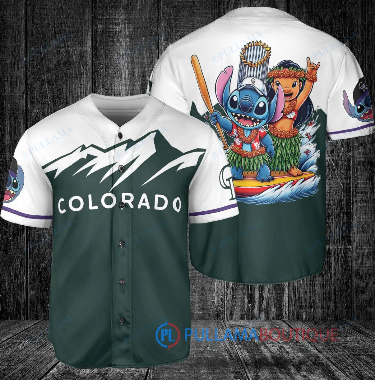 Colorado Rockies Baseball Stitch and Lilo World Series Champions Baseball Jersey