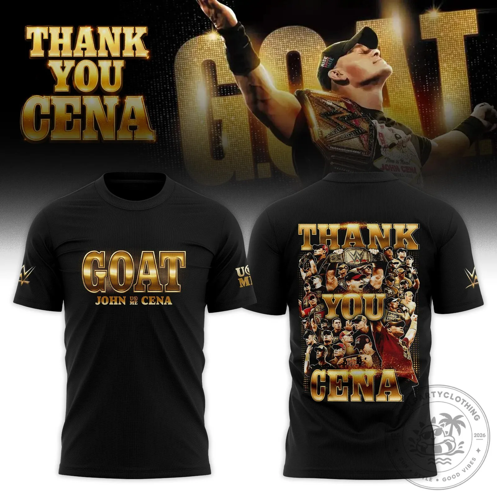 John Cena Thank You Cena Gold Limited Edition T-shirt - BTF Trend