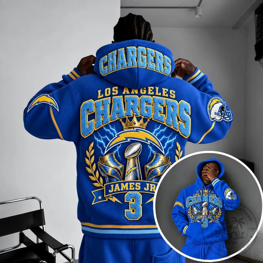 Los Angeles Chargers Super Bowl Champions James Jr. Number 3 Hoodie Los Angeles Chargers Super Bowl Champions James Jr. Number 3 Hoodie