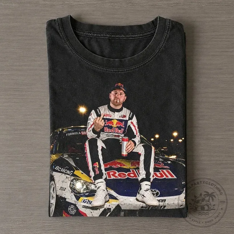Formula Drift Conor Shanahan Red Bull Racing Car Graphic T-Shirt