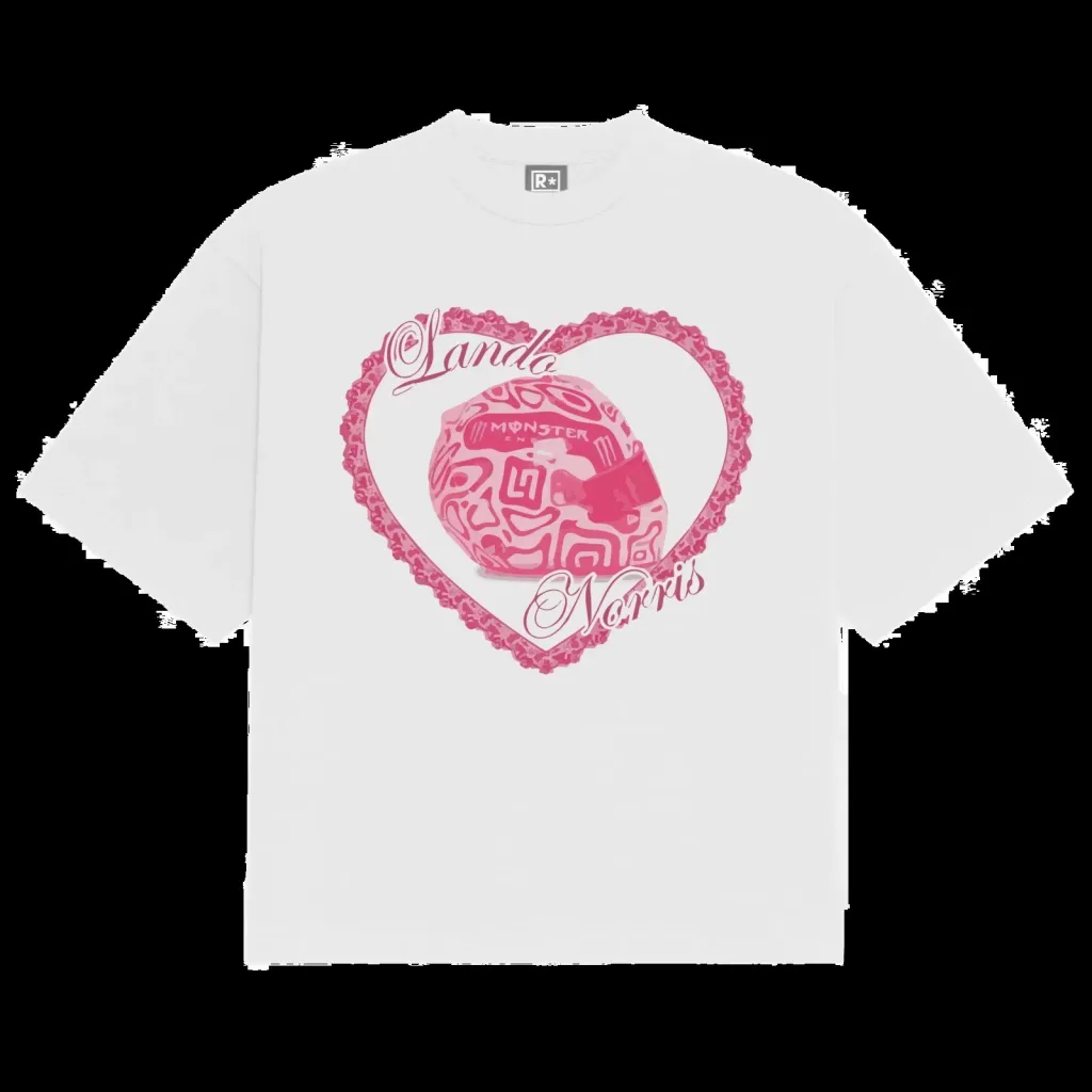 Lando Norris Formula 1 Racing Helmet Heart T-Shirt Lando Norris Formula 1 Racing Helmet Heart T-Shirt
