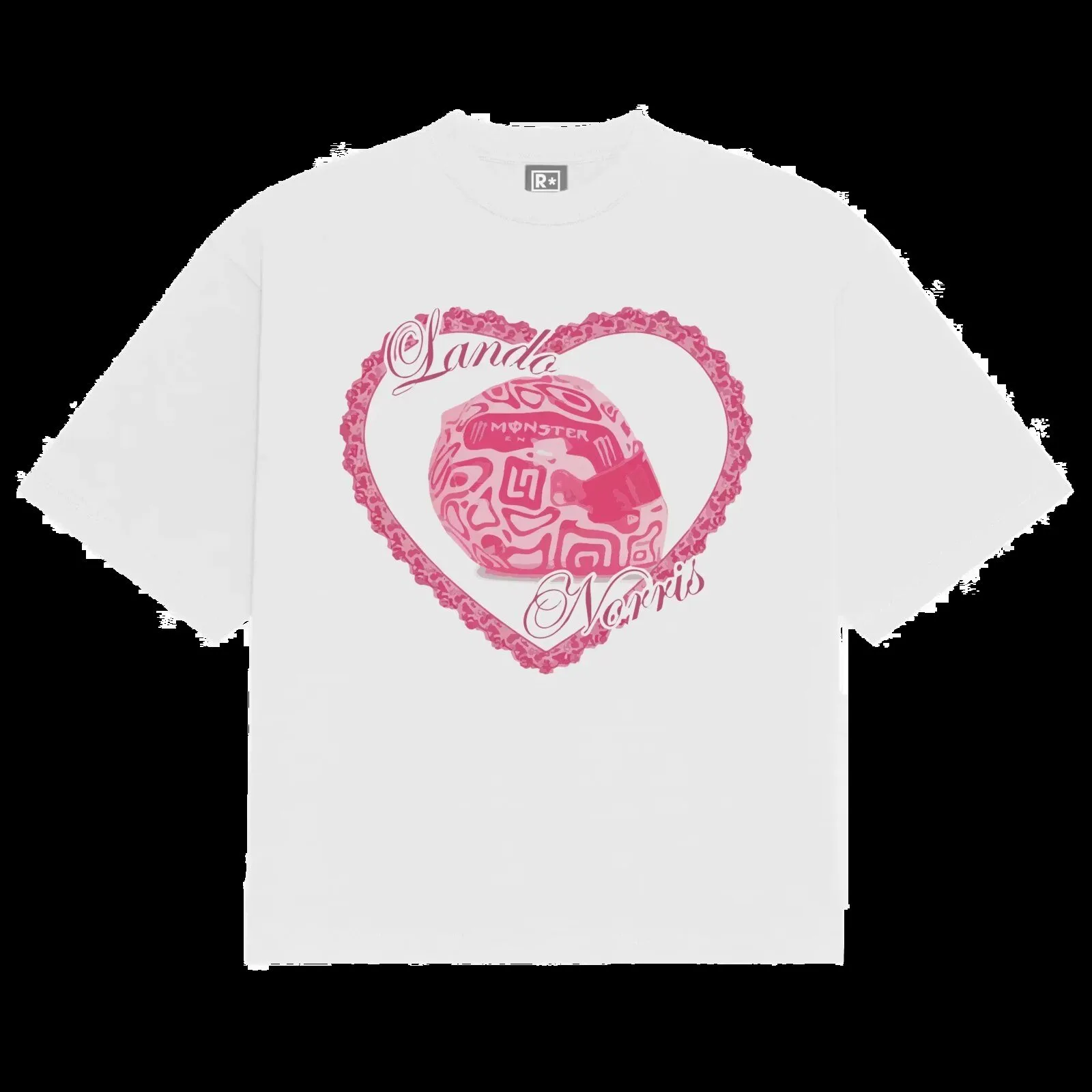 Lando Norris Formula 1 Racing Helmet Heart T-Shirt
