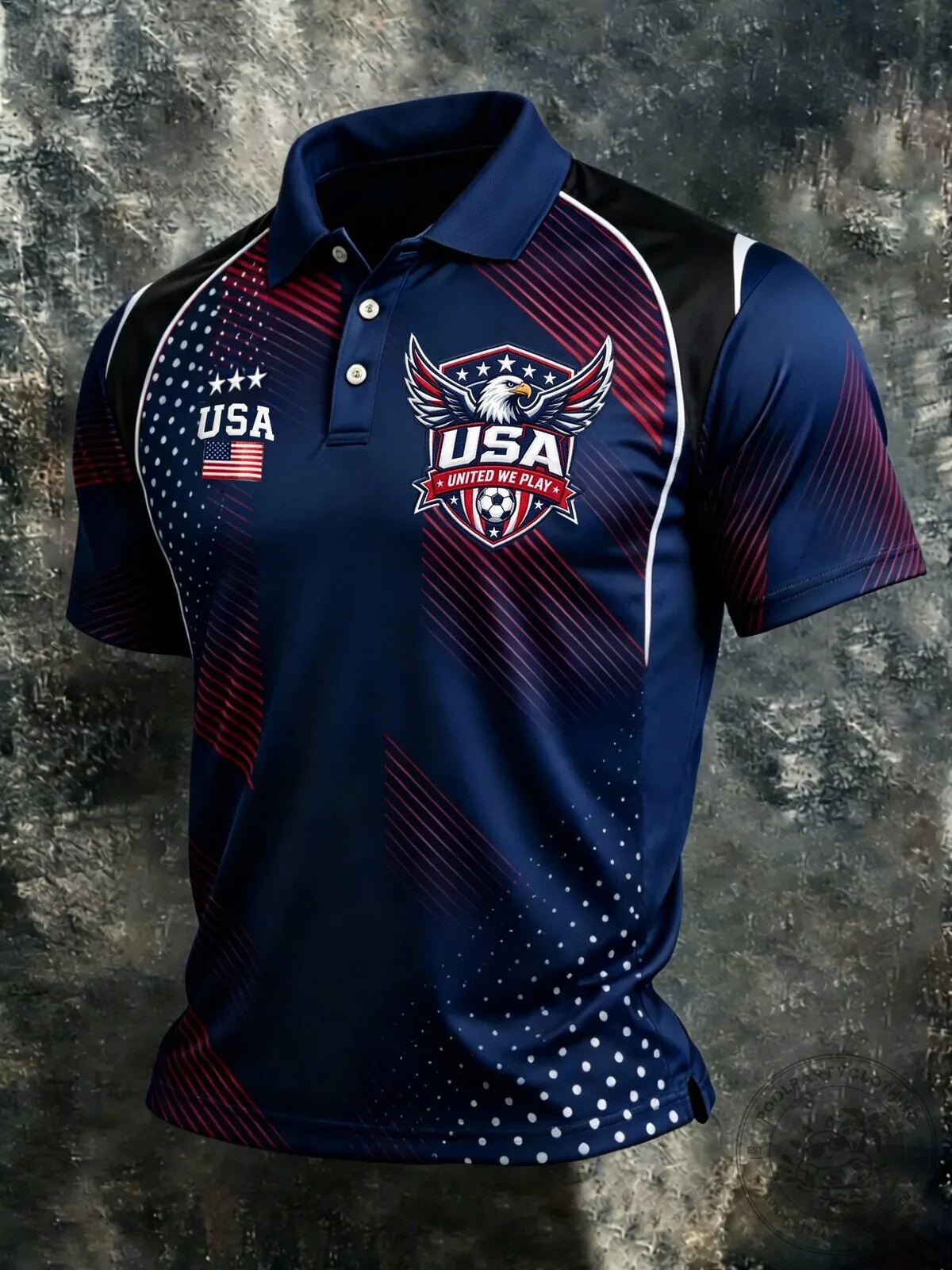 USA Soccer United We Play Graphic Polo Shirt