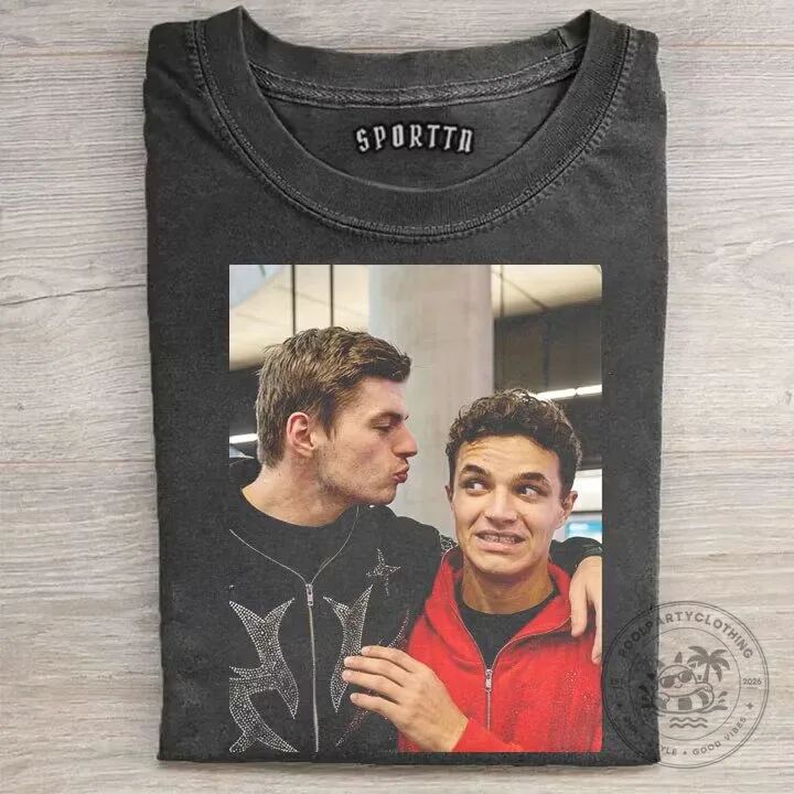 Max Verstappen and Lando Norris Funny Formula 1 Racing T-Shirt