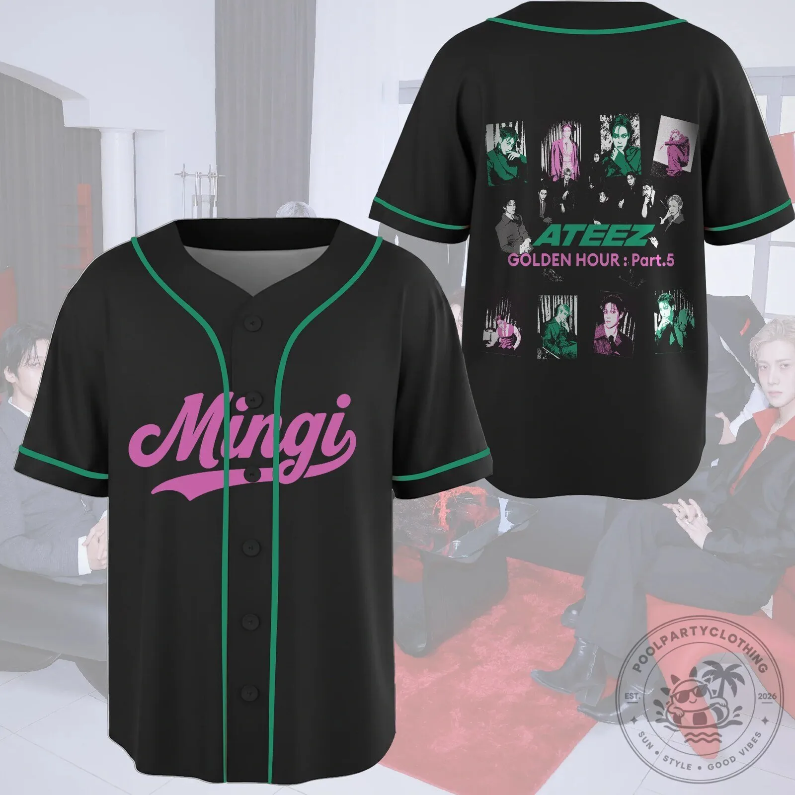Ateez Golden Hour Part 5 Album Concept Baseball Jersey 16 Ateez Golden Hour Part 5 Album Concept Baseball Jersey
