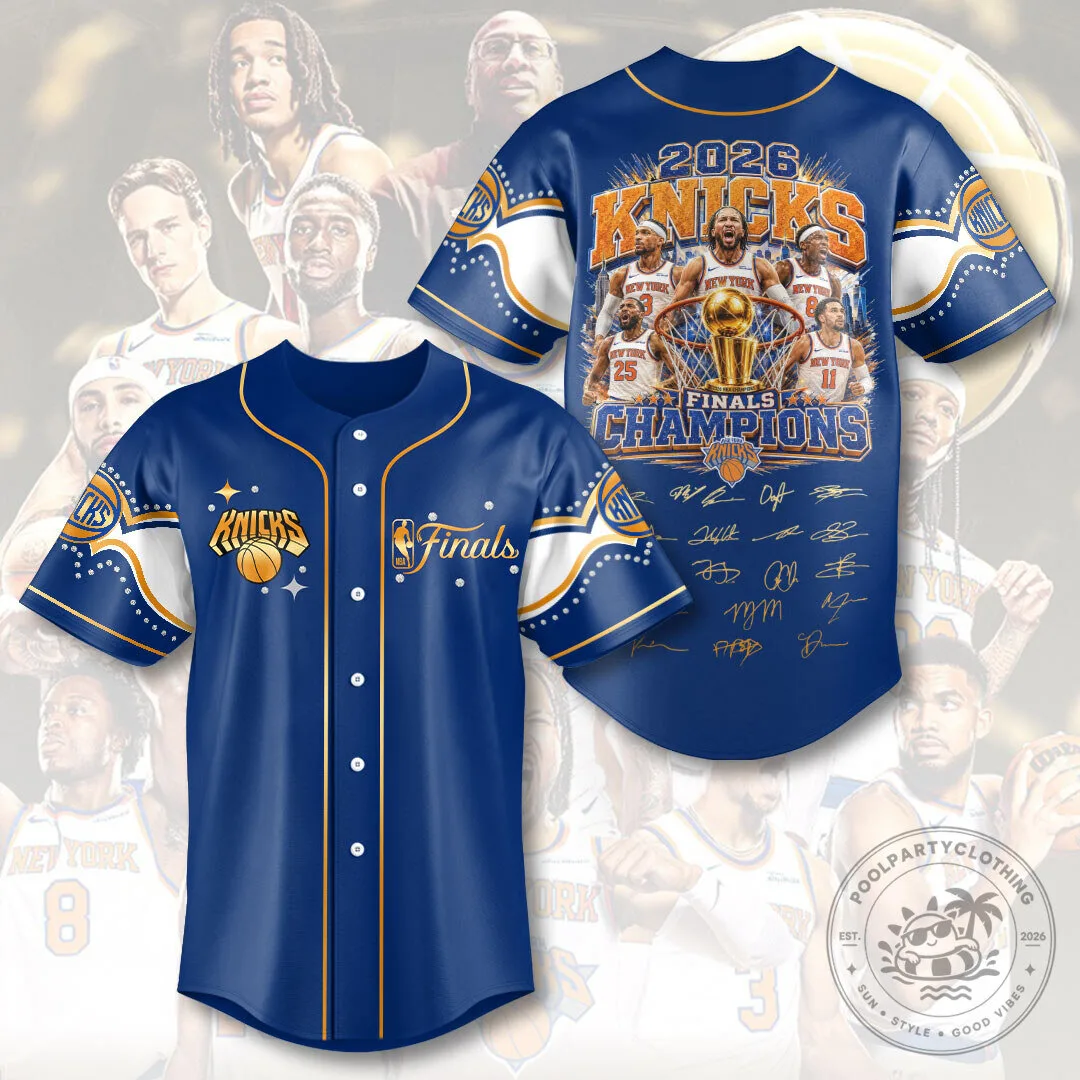 2026 NBA Finals Champions Baseball Jersey - New York Knicks