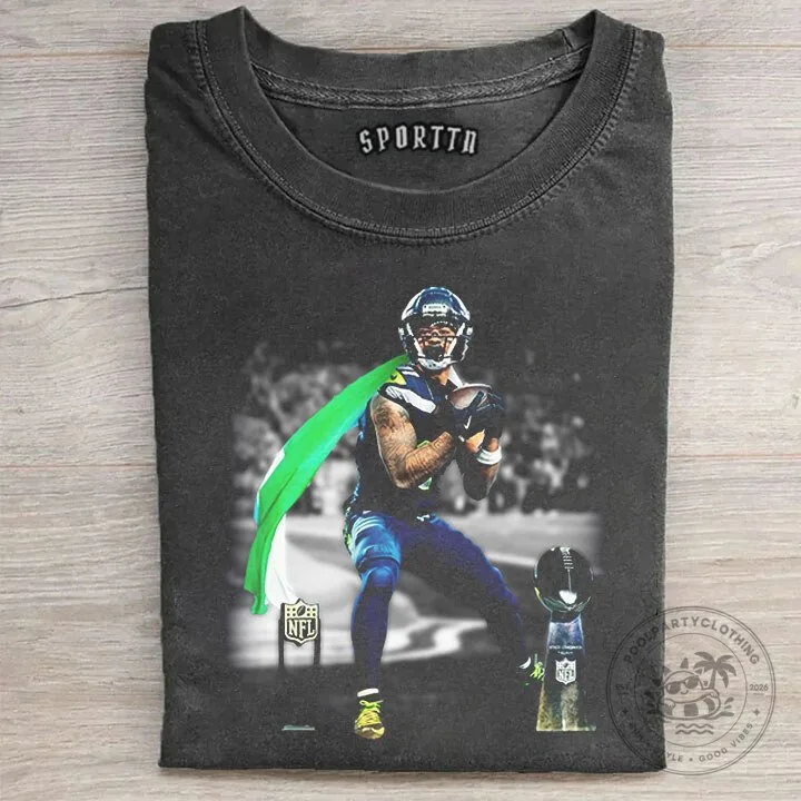 Seattle Seahawks T-Shirt Featuring Jaxon Smith-Njigba, Football Player
