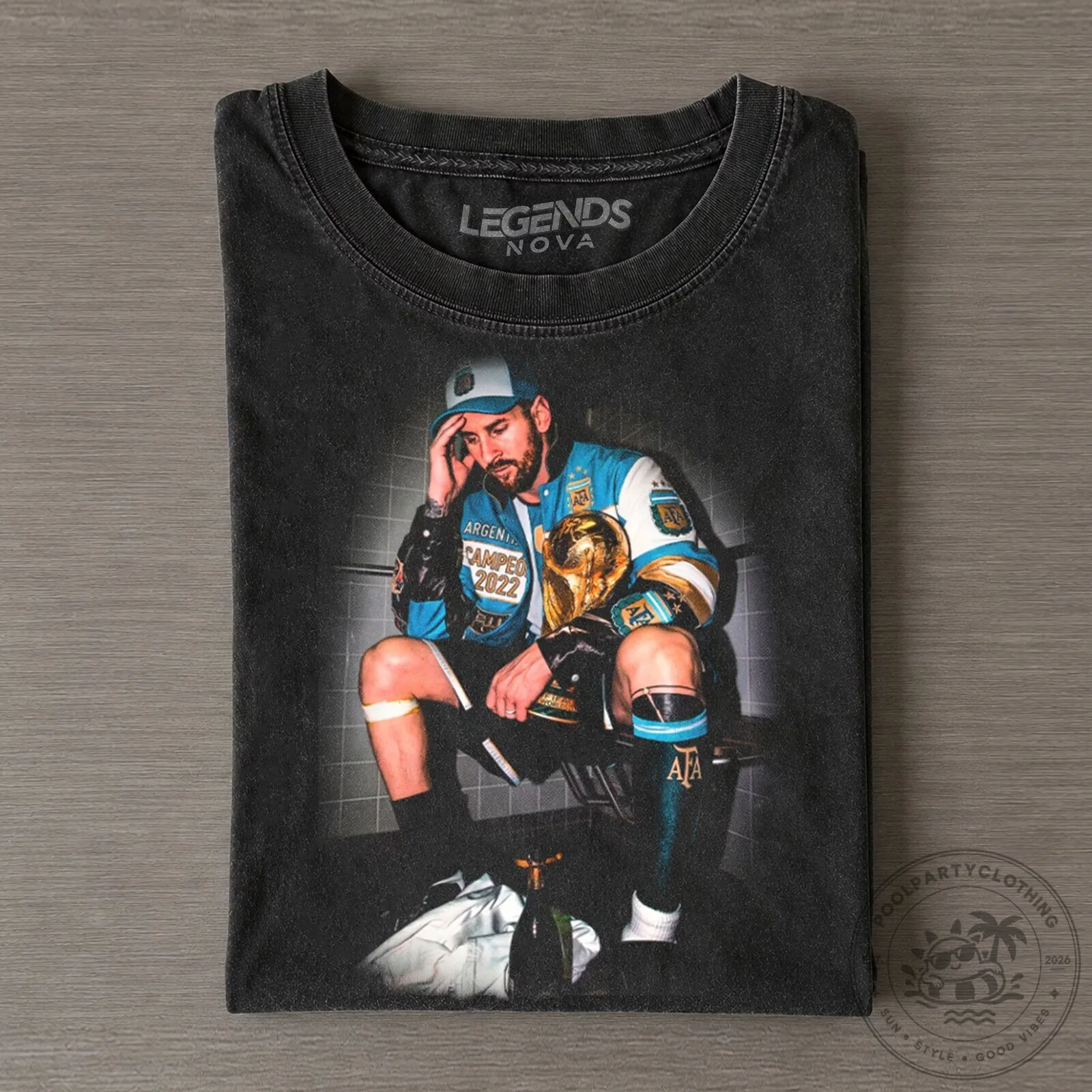 Lionel Messi Argentina World Cup Champion 2022 Graphic T-Shirt