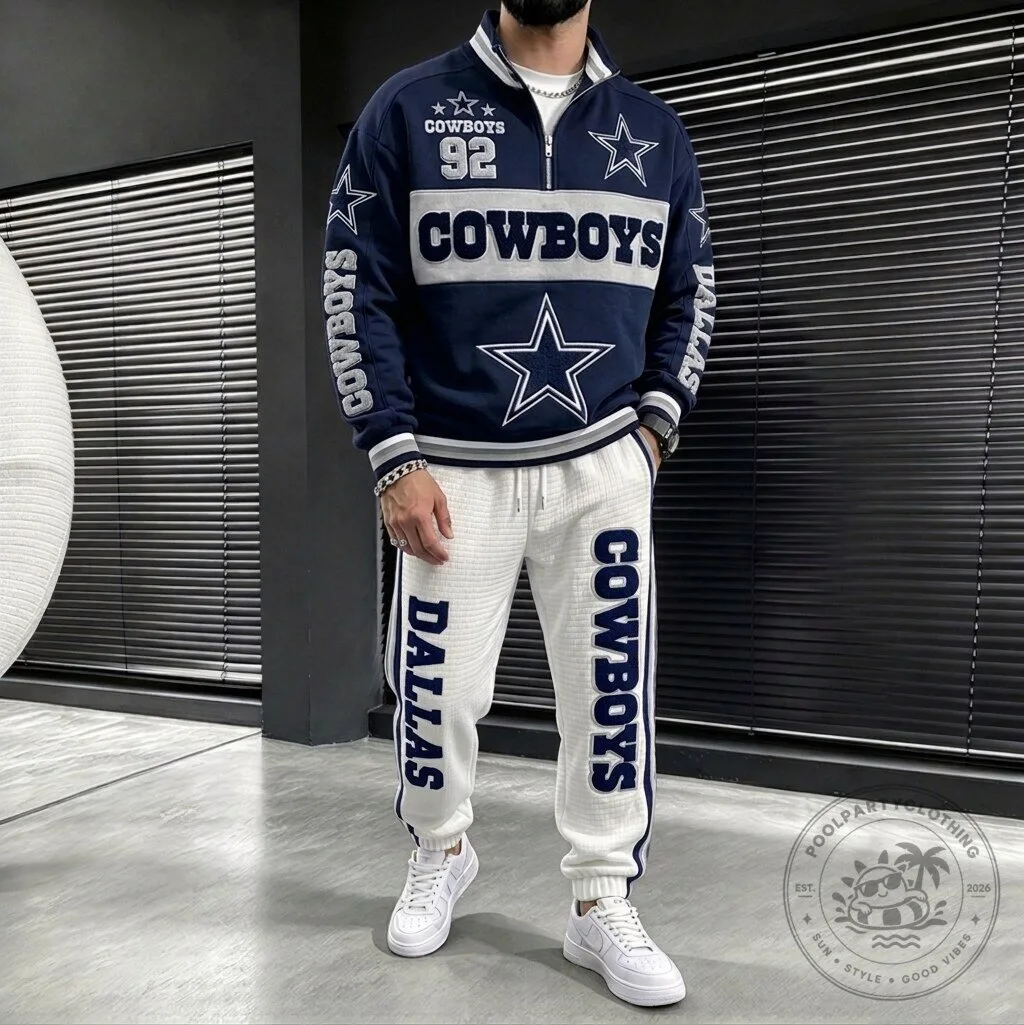 Dallas Cowboys Quarter Zip Pullover Sweatshirt