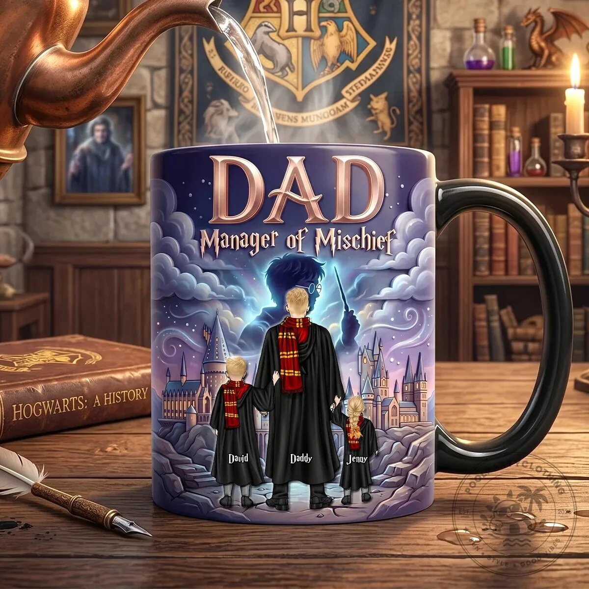 Harry Potter Dad Manager of Mischief Personalized Heat Changing Coffee Mug