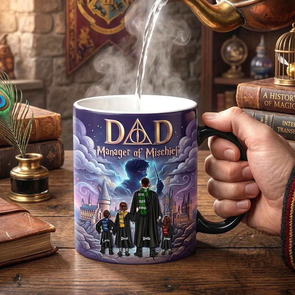 Harry Potter Dad Manager of Mischief Personalized Heat Changing Coffee Mug 10 Harry Potter Dad Manager of Mischief Personalized Heat Changing Coffee Mug