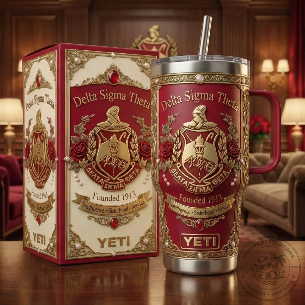 Tumbler of Delta Sigma Theta Sorority - Established 1913, Celebrating Sisterhood & Service Tumbler of Delta Sigma Theta Sorority - Established 1913, Celebrating Sisterhood & Service