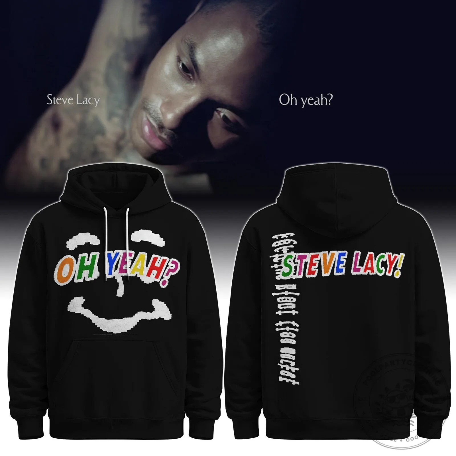 Steve Lacy Oh Yeah Tour Merch Black Pullover Hoodie