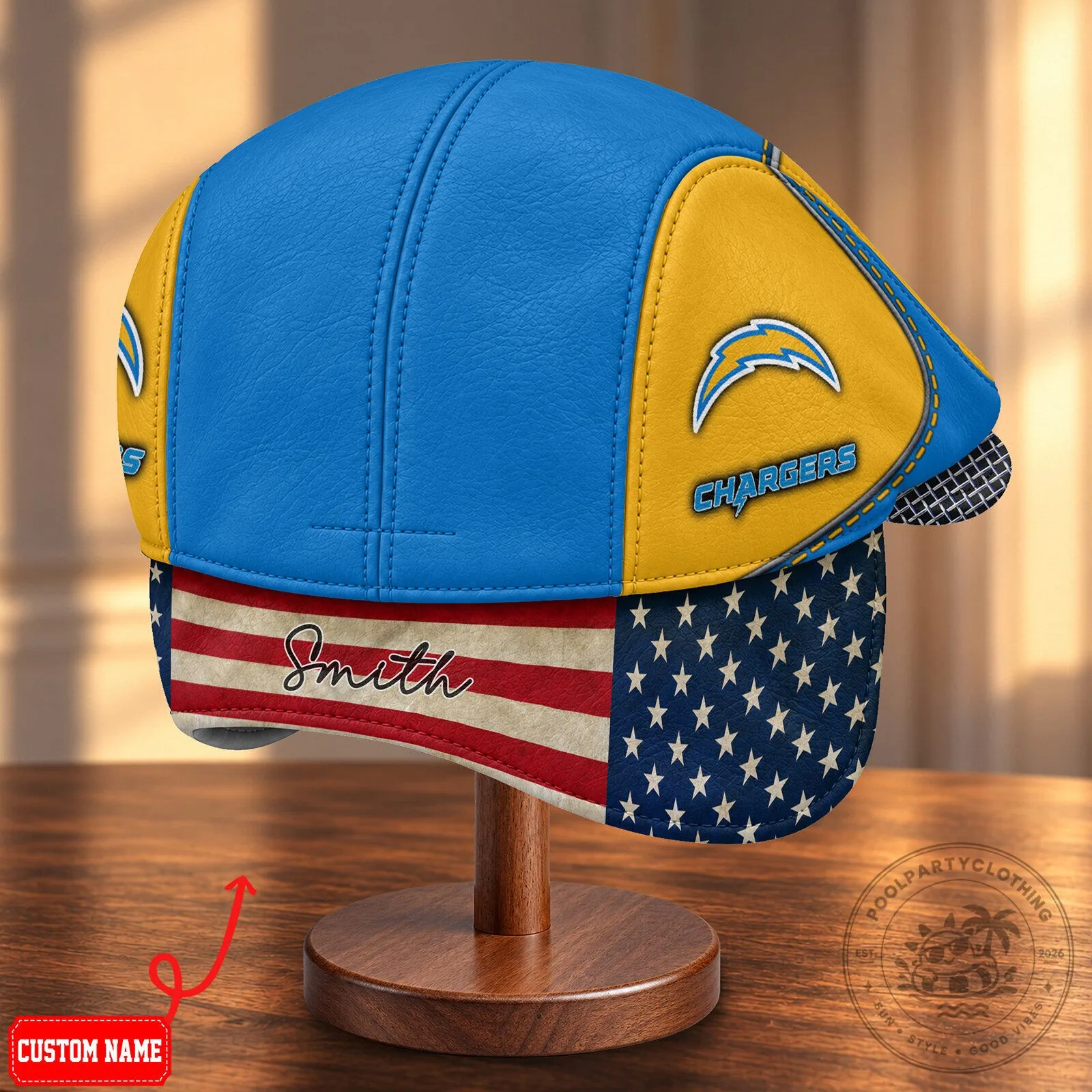 NFL Flat Cap featuring Foldable Ear Flaps for Los Angeles Chargers Fans 12 NFL Flat Cap featuring Foldable Ear Flaps for Los Angeles Chargers Fans