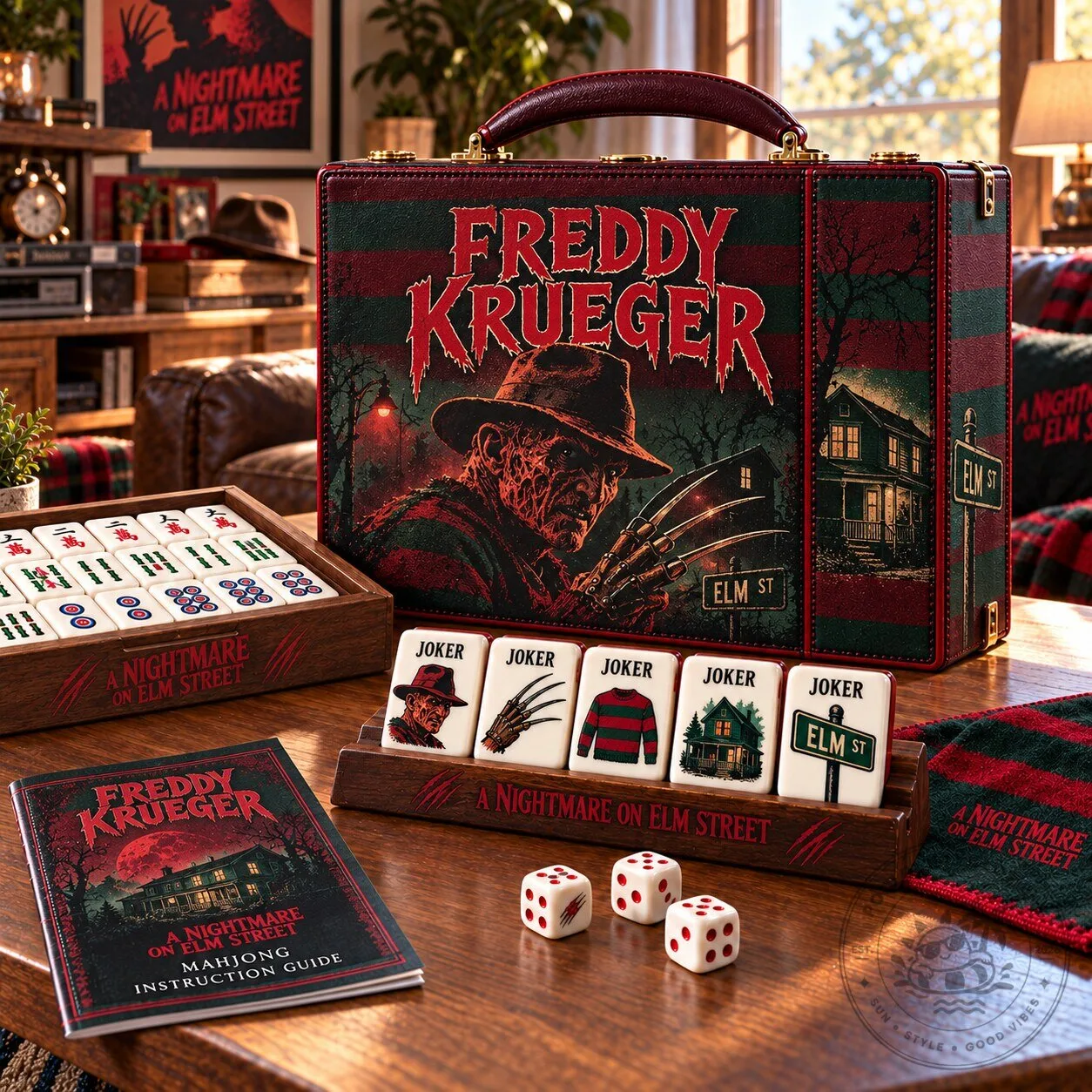 Freddy Krueger A Nightmare on Elm Street Horror Movie Mahjong Game Set
