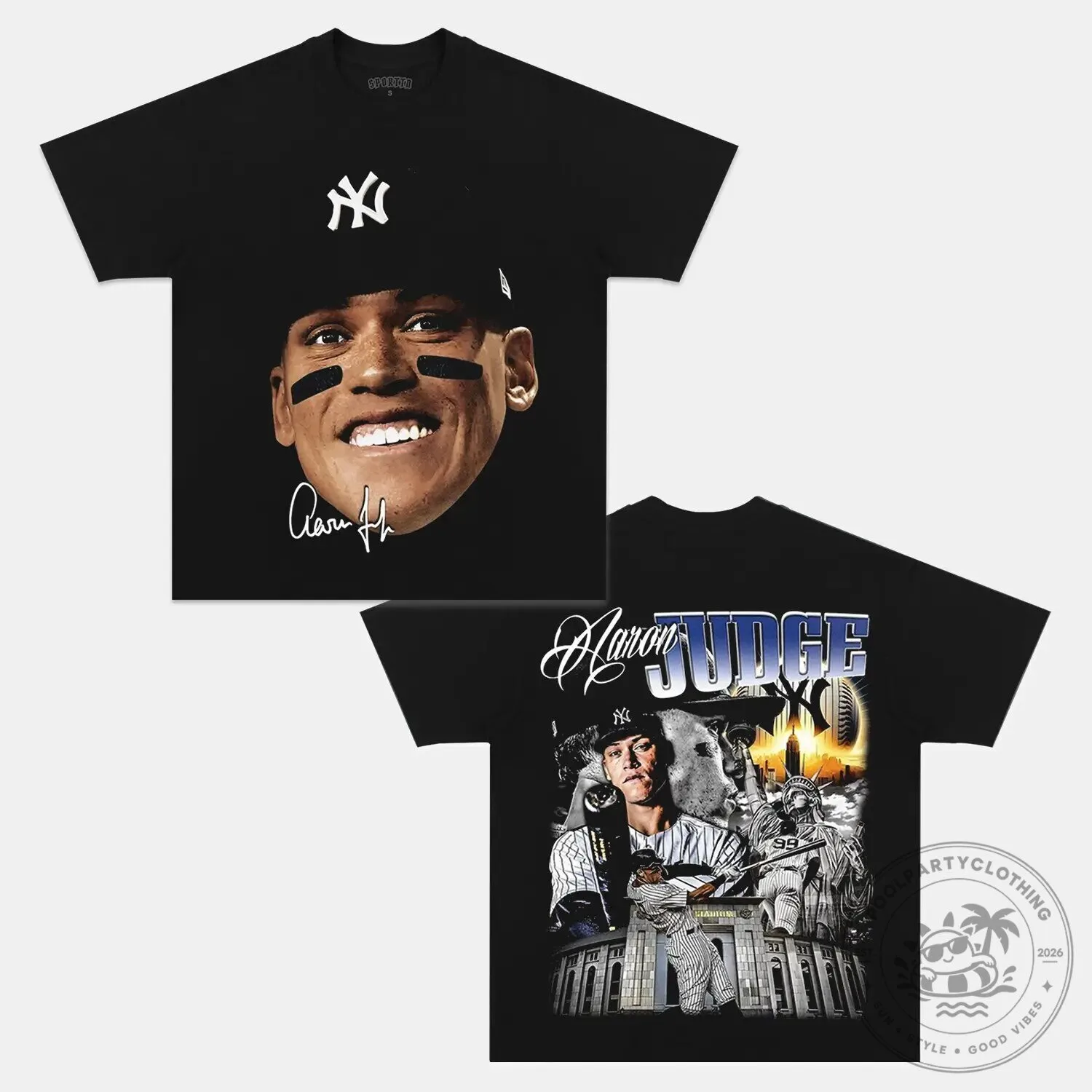 New York Yankees Graphic T-Shirt Featuring Aaron Judge the Baseball Star
