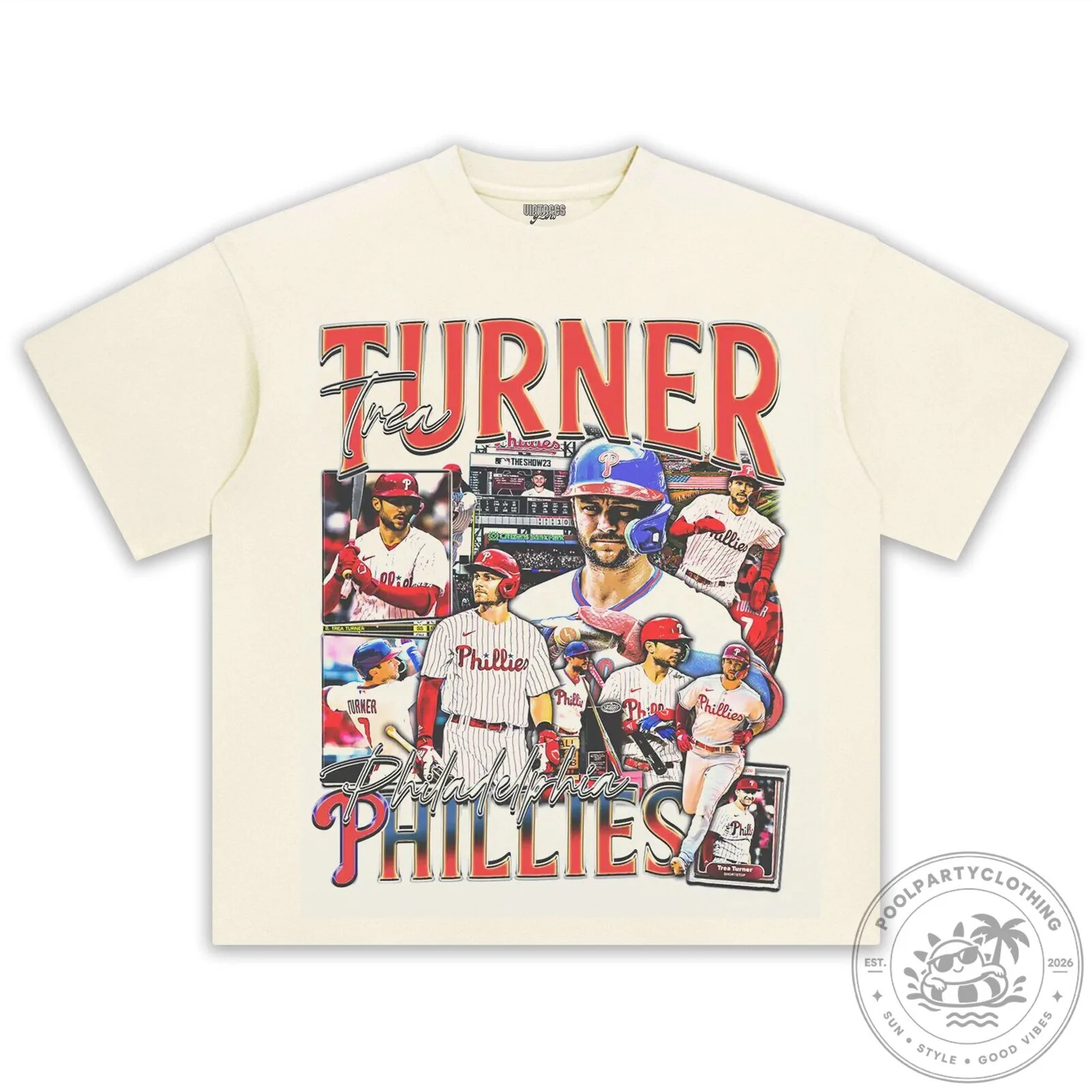 Graphic T-Shirt Featuring Trea Turner of the Philadelphia Phillies Baseball Team 19 Graphic T-Shirt Featuring Trea Turner of the Philadelphia Phillies Baseball Team