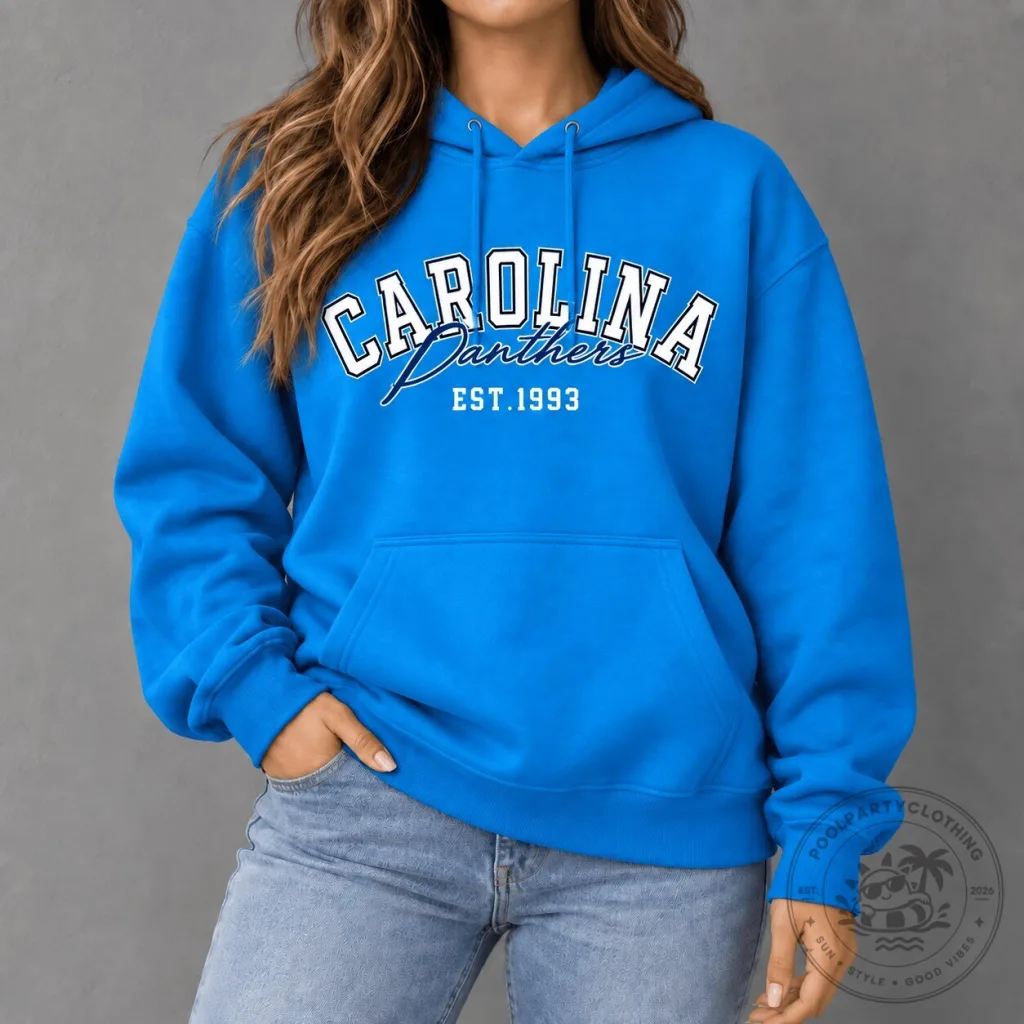 Carolina Panthers Established 1993 Blue Team Hoodie Carolina Panthers Established 1993 Blue Team Hoodie