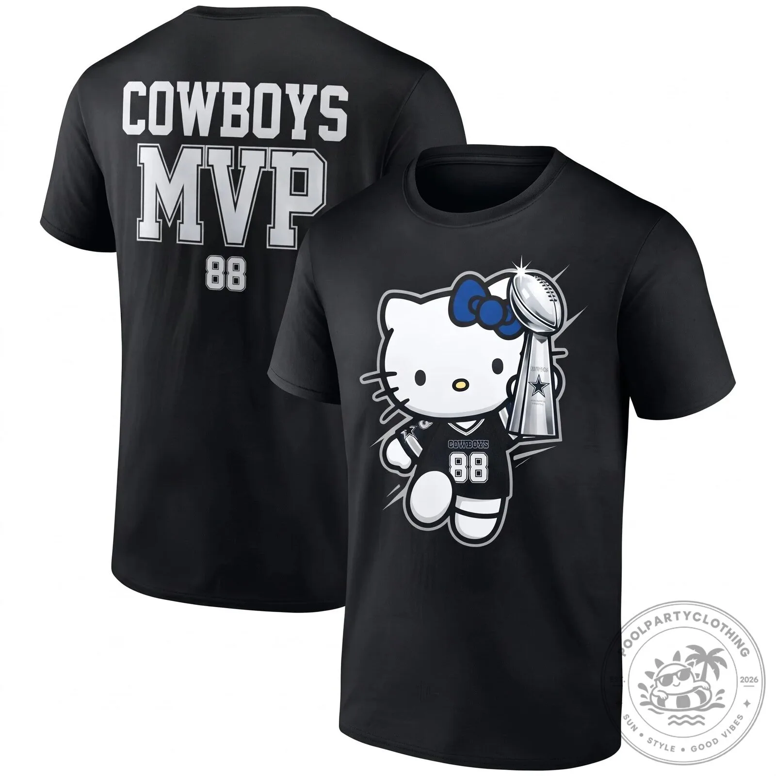 Dallas Cowboys Hello Kitty Super Bowl Champions T-Shirt 9 Dallas Cowboys Hello Kitty Super Bowl Champions T-Shirt