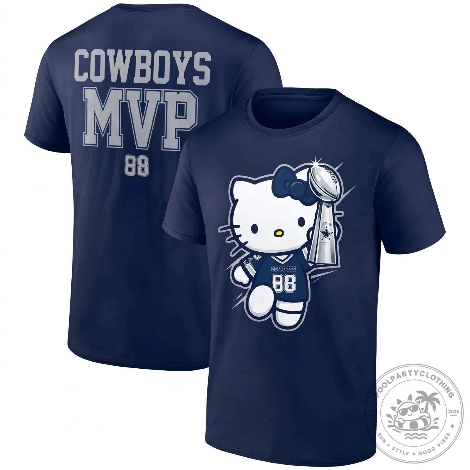 Dallas Cowboys Hello Kitty Super Bowl Champions T-Shirt 11 Dallas Cowboys Hello Kitty Super Bowl Champions T-Shirt