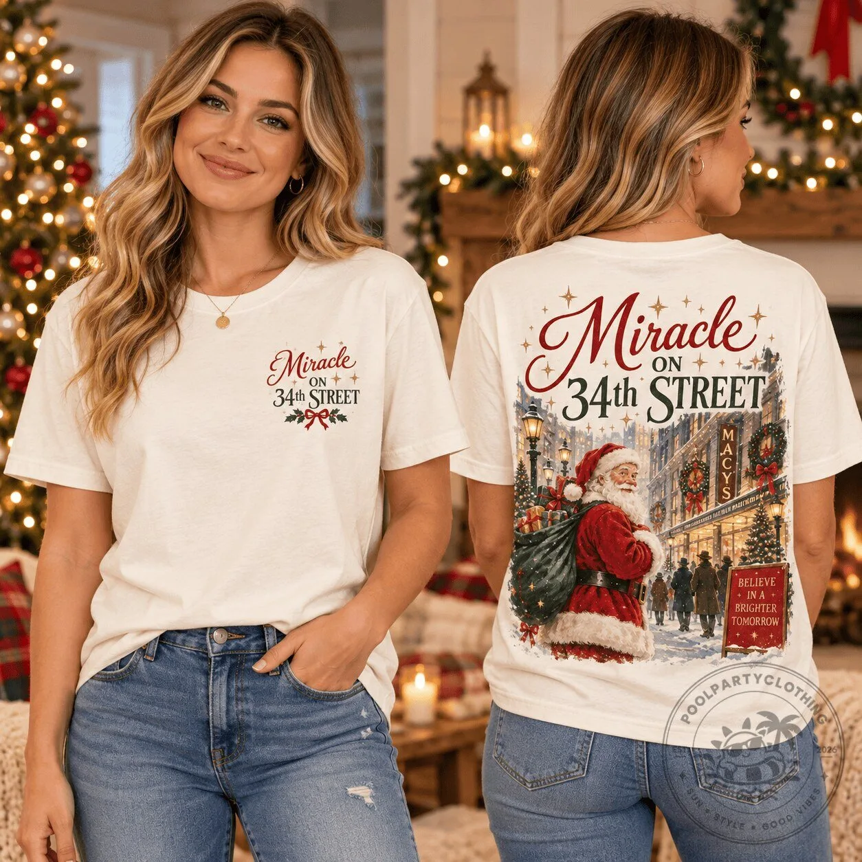 Santa Claus T-Shirt Inspired by Miracle on 34th Street Christmas Film