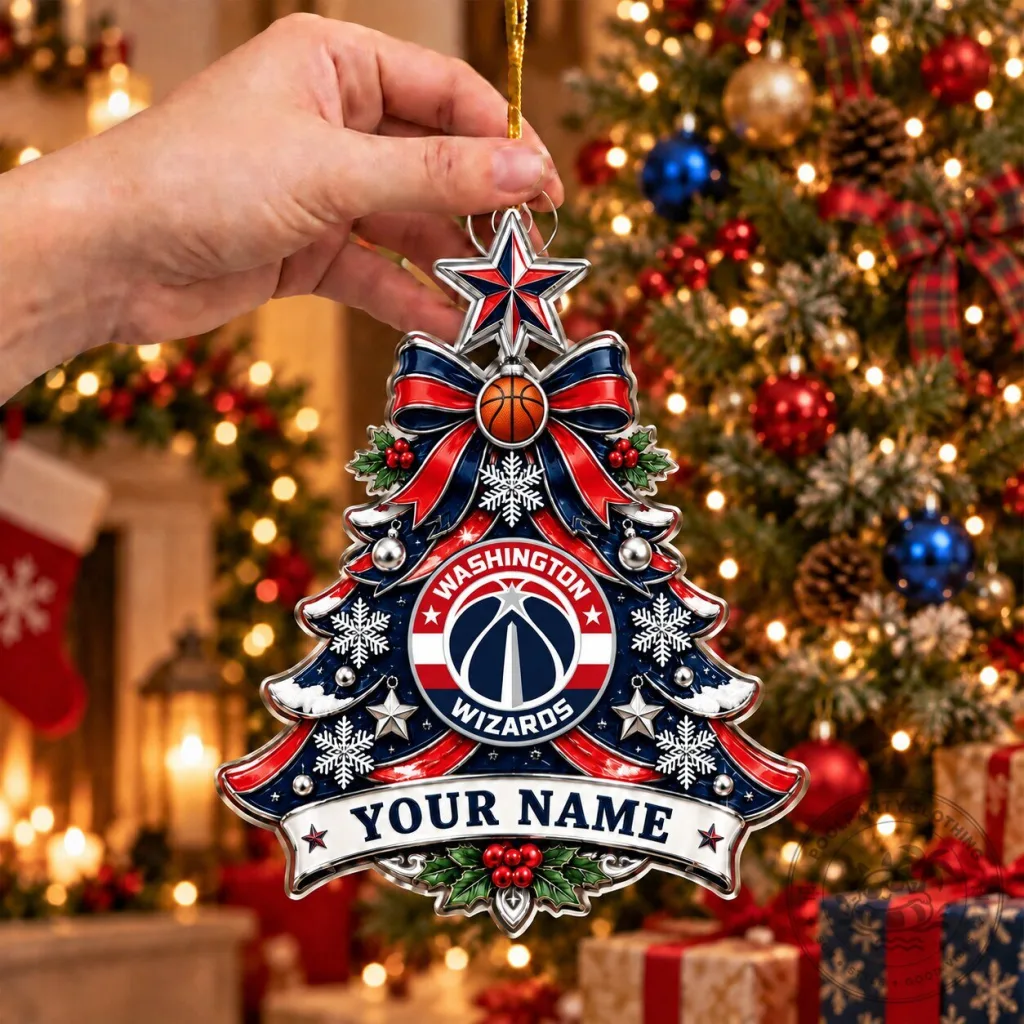 Washington Wizards Basketball Christmas Tree Ornament Custom Name Washington Wizards Basketball Christmas Tree Ornament Custom Name