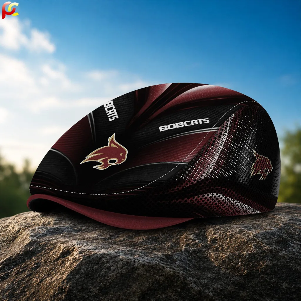 Texas State Bobcats NCAA Golf Flat Cap Hat Texas State Bobcats NCAA Golf Flat Cap Hat