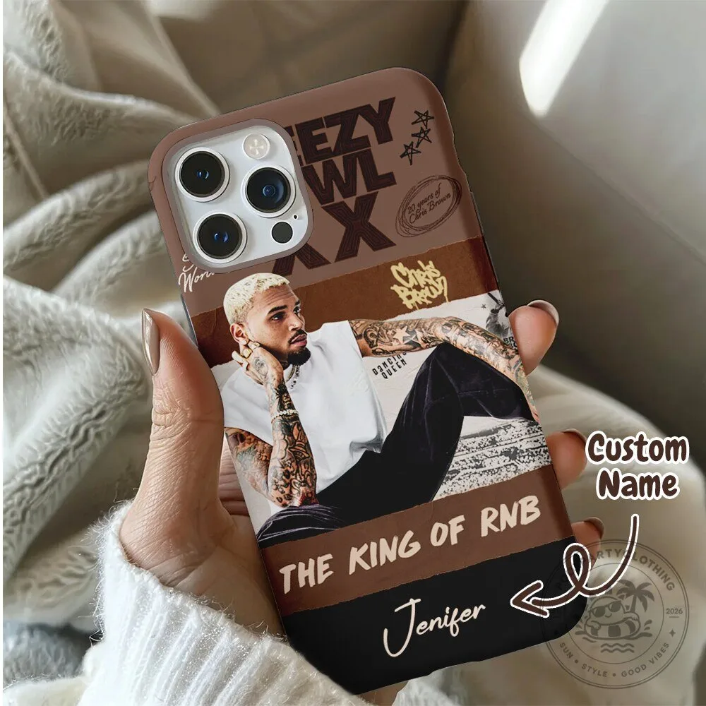 Chris Brown The King of RNB Custom Name Phone Case