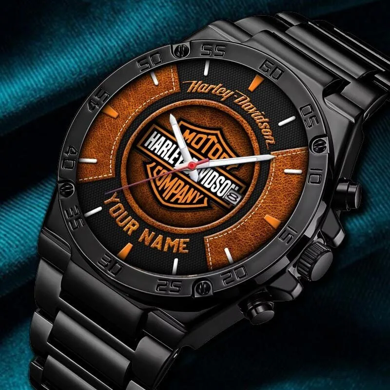 Harley-Davidson Motorcycle Company Personalized Steel Watch 7 Harley-Davidson Motorcycle Company Personalized Steel Watch