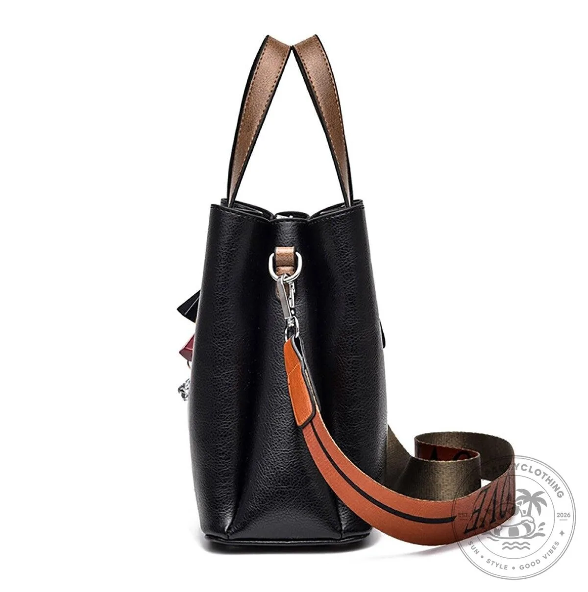 Harley-Davidson Motorcycles Black Leather Women's Handbag with Sunglasses 13 Harley-Davidson Motorcycles Black Leather Women