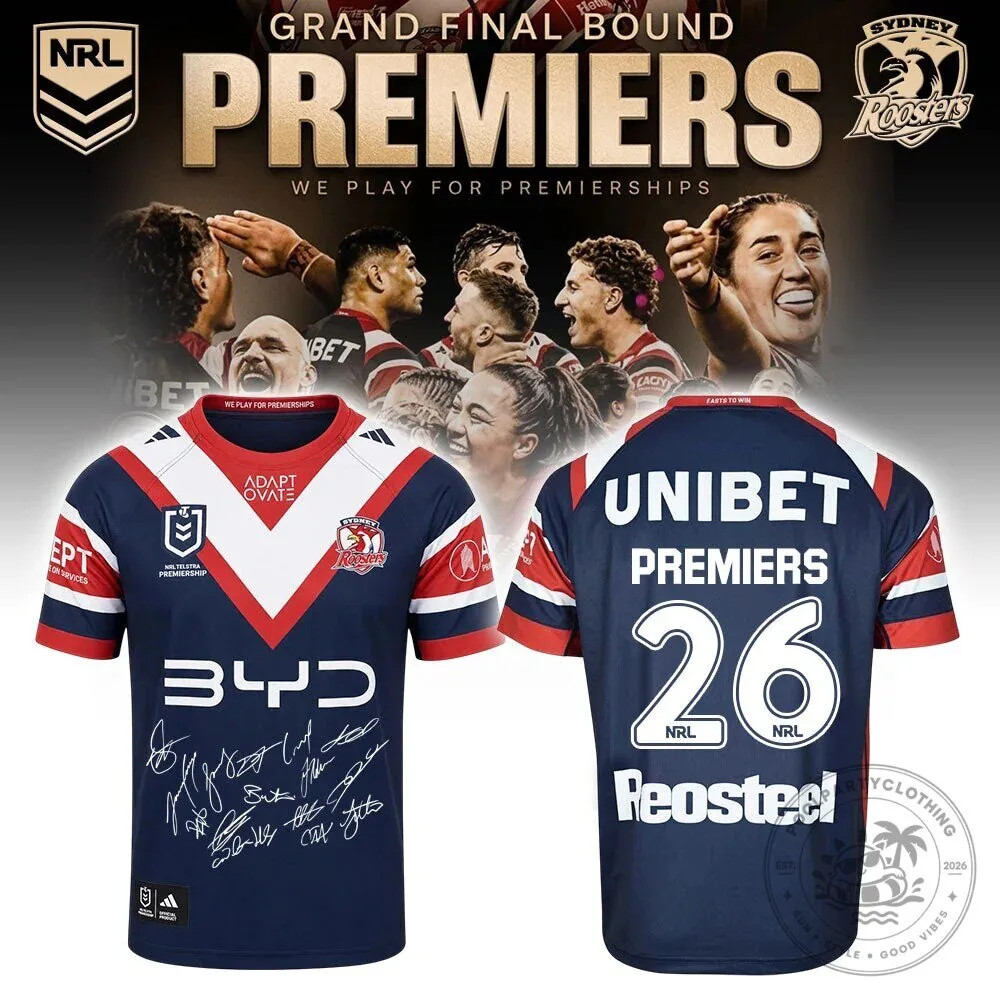 Sydney Roosters 2026 Premiers National Rugby League Football Jersey