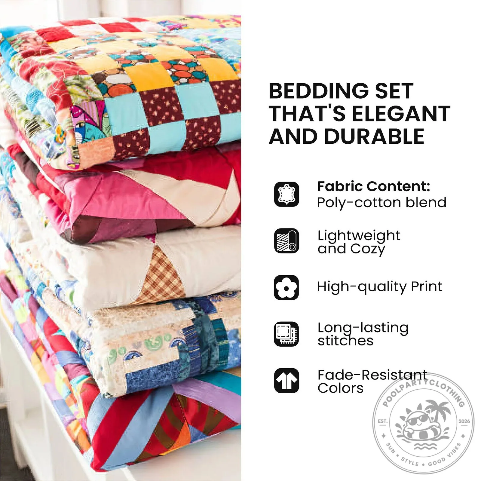Bookish Cat Floral Quilted Bedding Set with Sleeping Kitten Design 11 Bookish Cat Floral Quilted Bedding Set with Sleeping Kitten Design