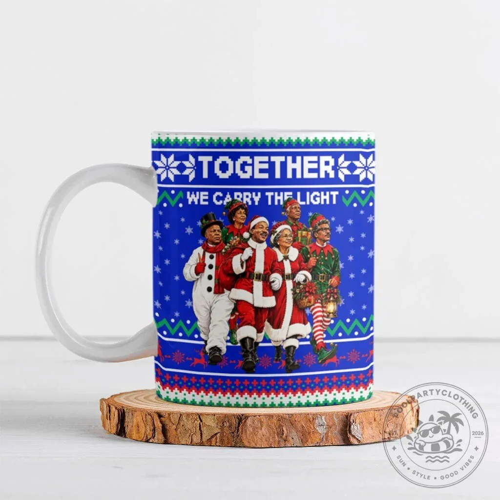 Civil Rights Leaders Christmas Together We Carry The Light Holiday Mug