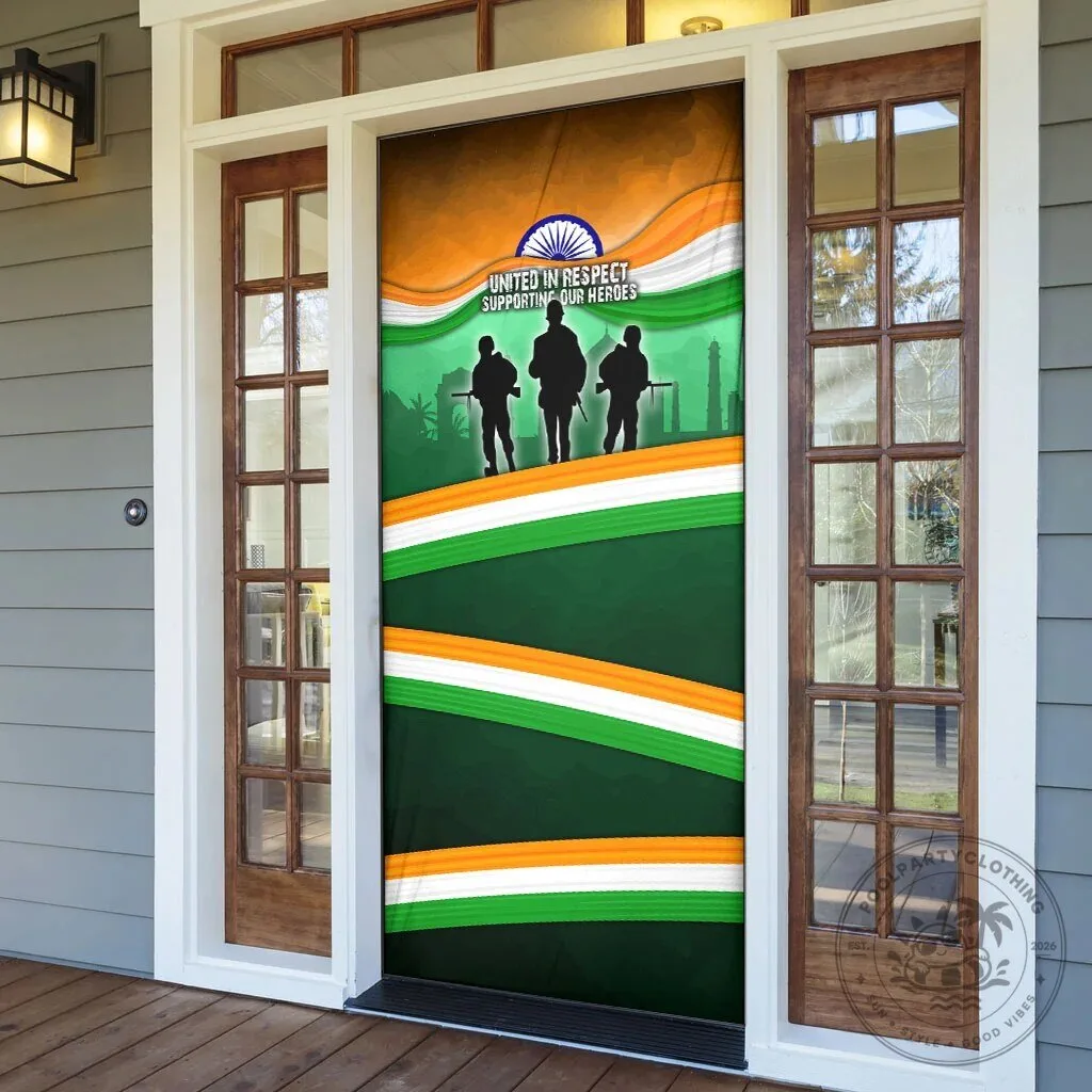 Indian Armed Forces Flag Day Patriotic Military Supporting Our Heroes Door Cover 10 Indian Armed Forces Flag Day Patriotic Military Supporting Our Heroes Door Cover