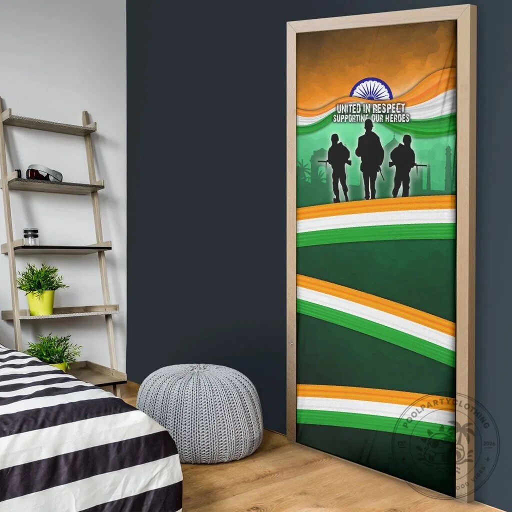 Indian Armed Forces Flag Day Patriotic Military Supporting Our Heroes Door Cover 11 Indian Armed Forces Flag Day Patriotic Military Supporting Our Heroes Door Cover
