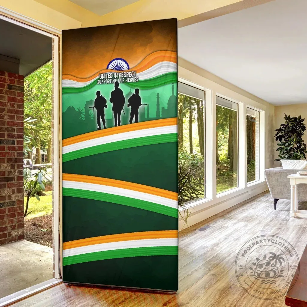 Indian Armed Forces Flag Day Patriotic Military Supporting Our Heroes Door Cover 12 Indian Armed Forces Flag Day Patriotic Military Supporting Our Heroes Door Cover