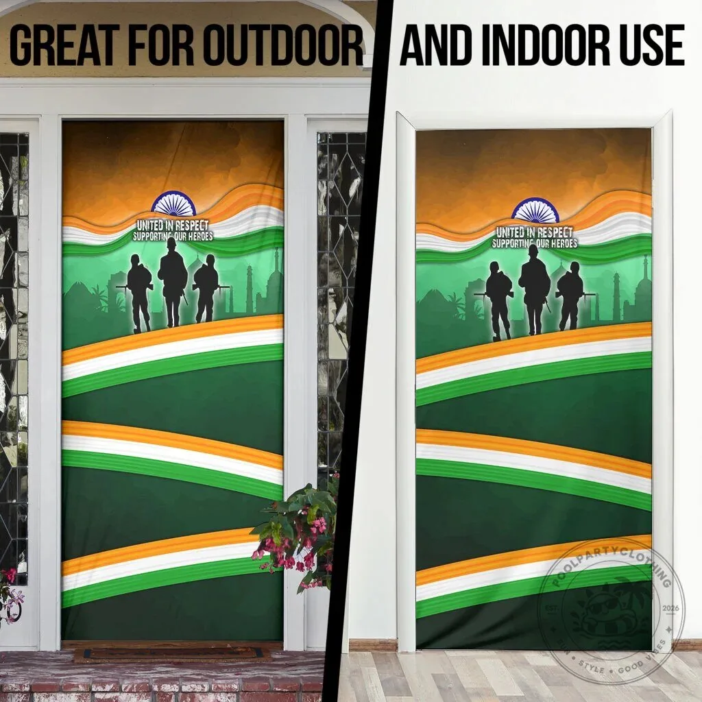 Indian Armed Forces Flag Day Patriotic Military Supporting Our Heroes Door Cover 13 Indian Armed Forces Flag Day Patriotic Military Supporting Our Heroes Door Cover