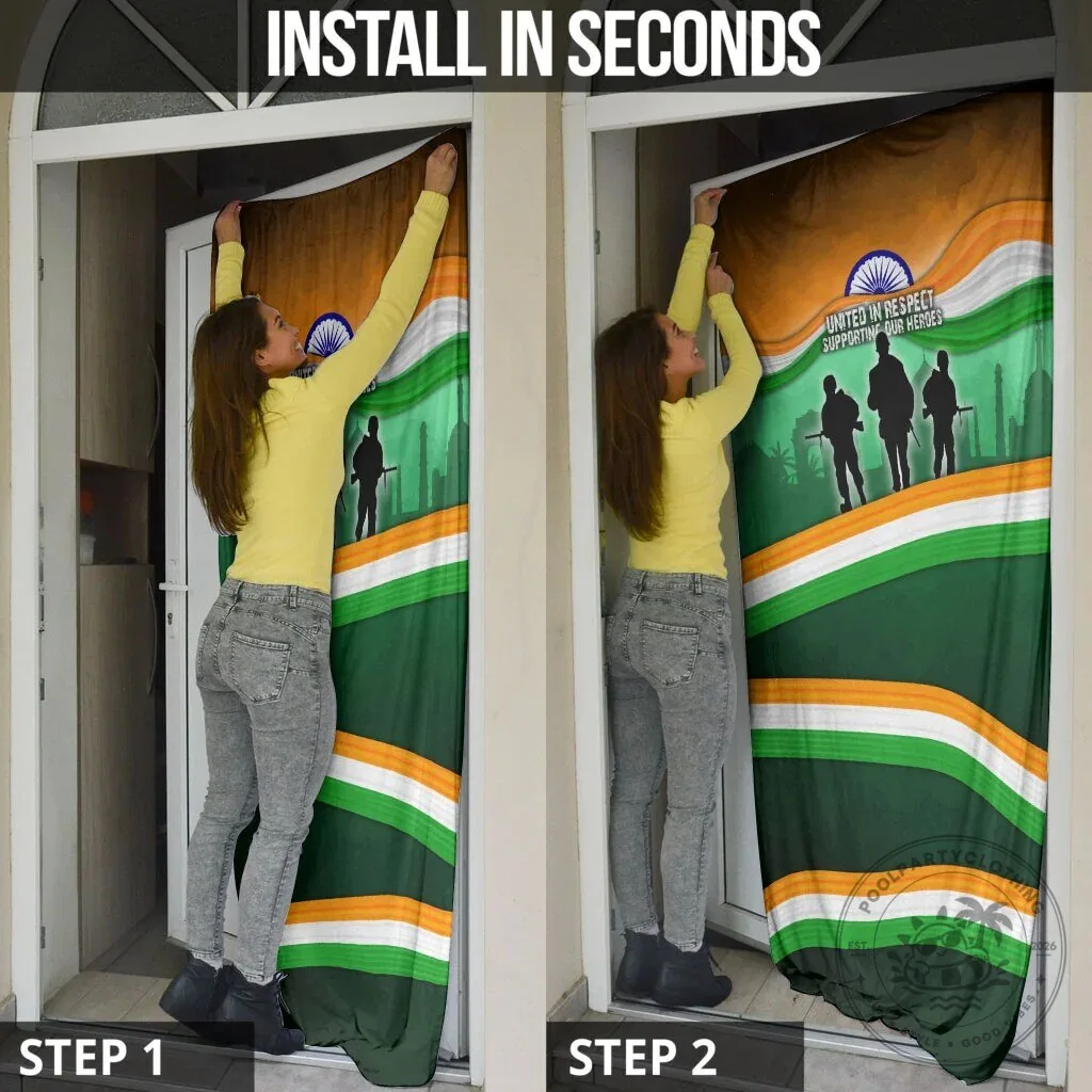 Indian Armed Forces Flag Day Patriotic Military Supporting Our Heroes Door Cover 14 Indian Armed Forces Flag Day Patriotic Military Supporting Our Heroes Door Cover