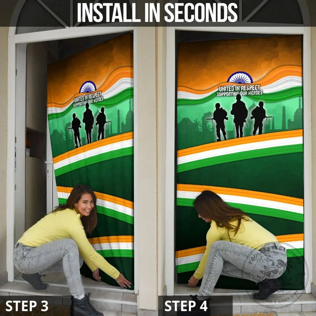 Indian Armed Forces Flag Day Patriotic Military Supporting Our Heroes Door Cover 15 Indian Armed Forces Flag Day Patriotic Military Supporting Our Heroes Door Cover