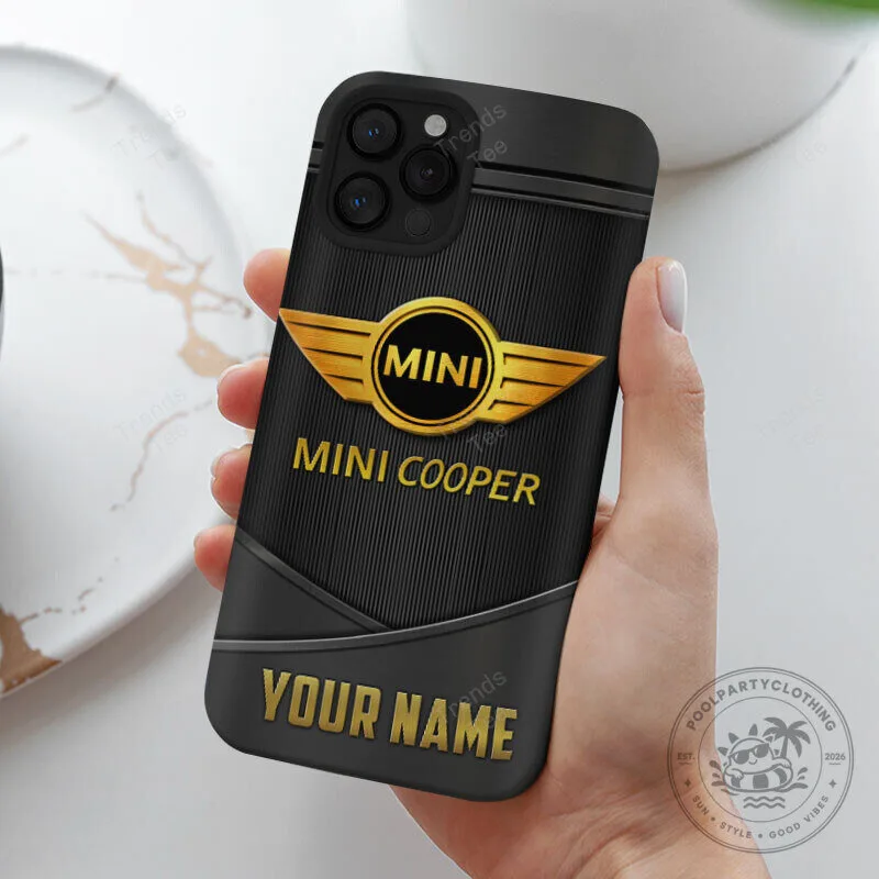 Mini Cooper Gold Logo Personalized Custom Name Phone Case for All Phone Models 9 Mini Cooper Gold Logo Personalized Custom Name Phone Case for All Phone Models