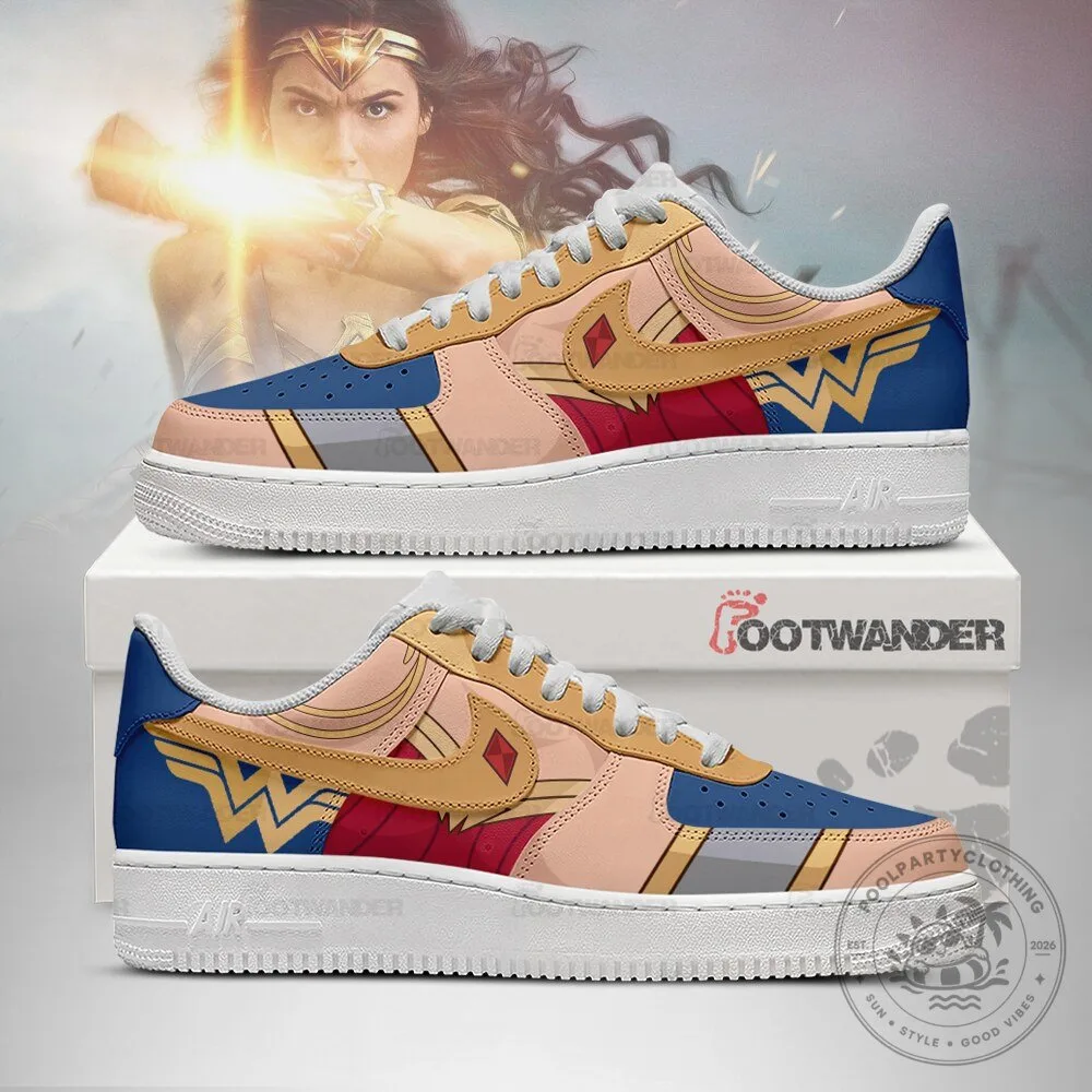 Wonder Woman Superhero Logo Custom Printed Casual Athletic Shoes