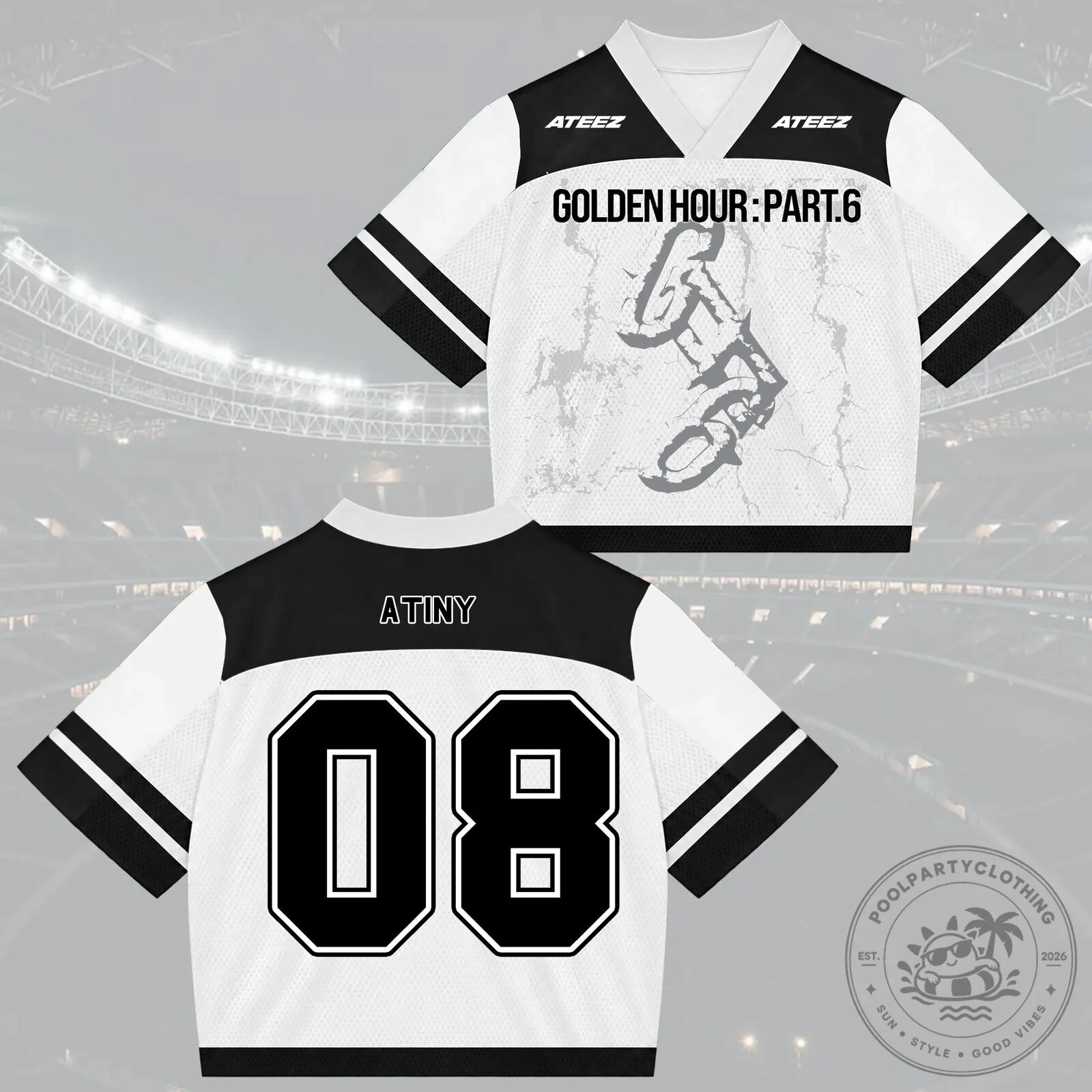 ATEEZ Golden Hour Part 6 Atiny K-Pop Music Fan Mesh Jersey