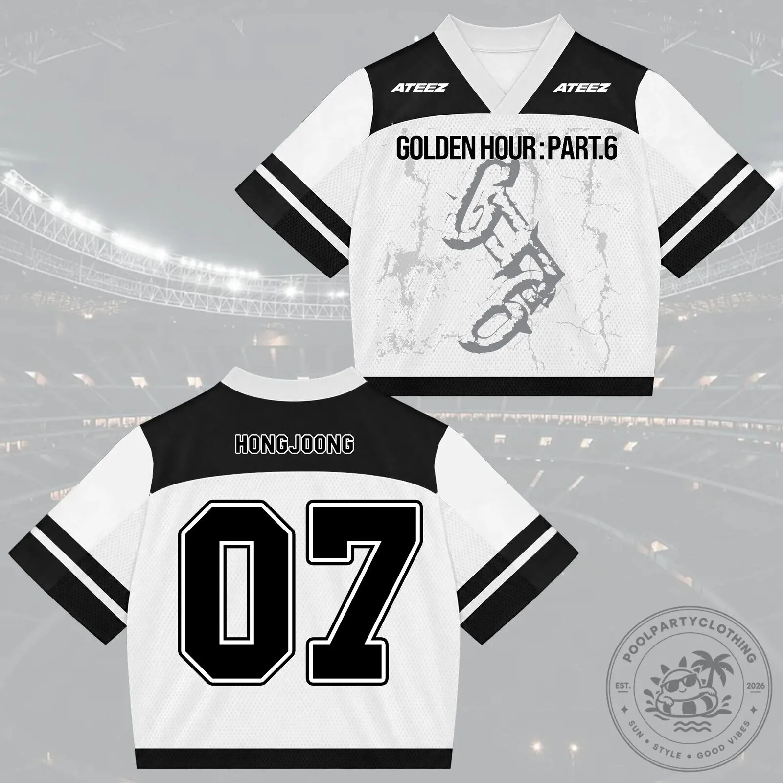 ATEEZ Golden Hour Part 6 Atiny K-Pop Music Fan Mesh Jersey
