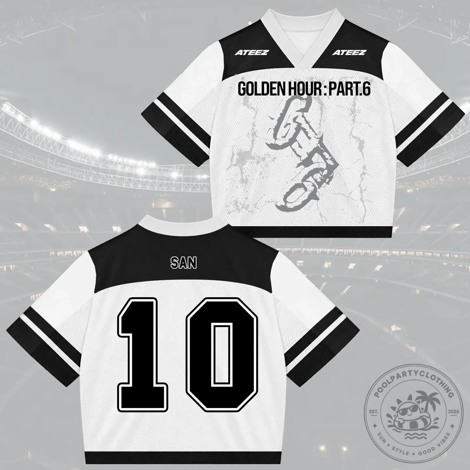 ATEEZ Golden Hour Part 6 Atiny K-Pop Music Fan Mesh Jersey