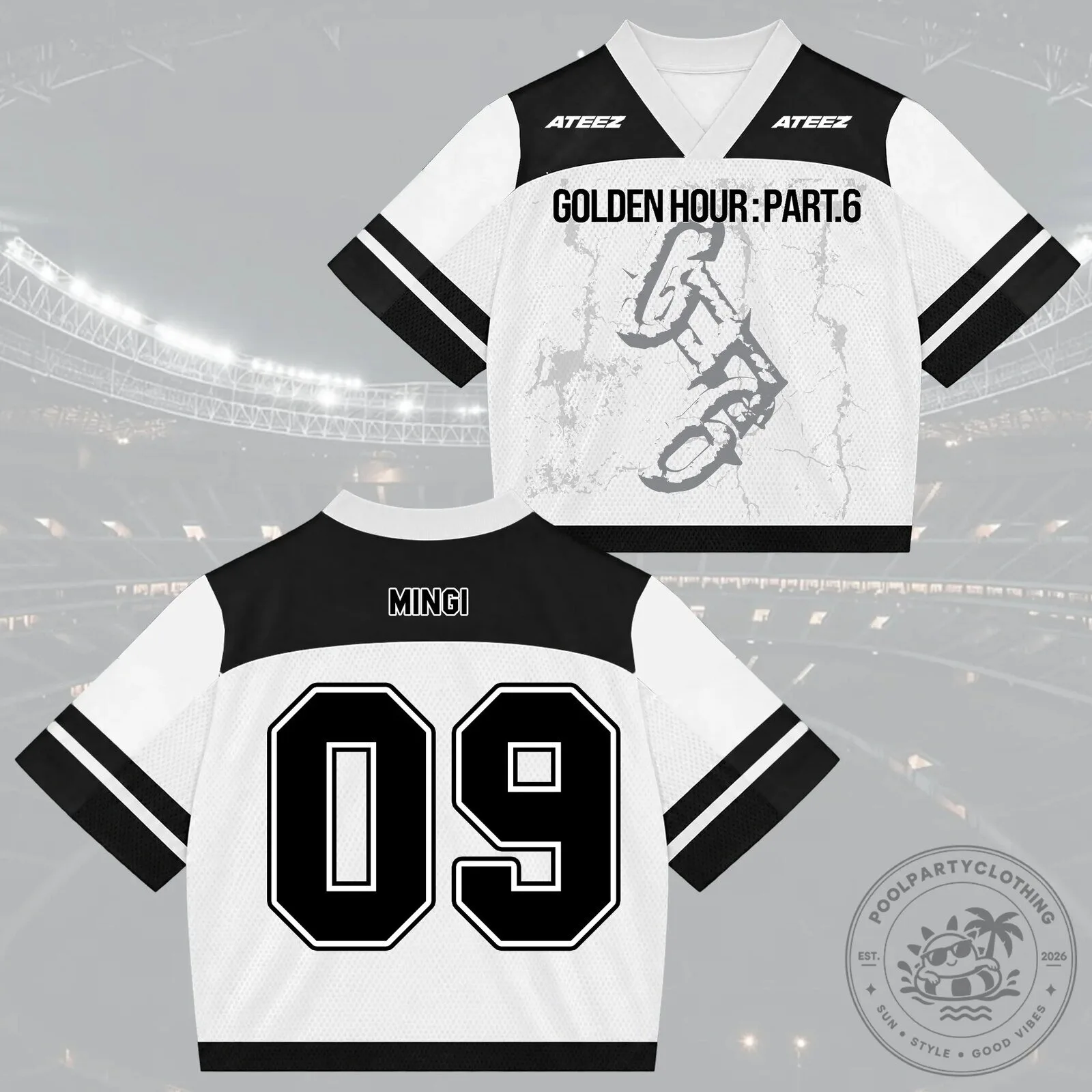 ATEEZ Golden Hour Part 6 Atiny K-Pop Music Fan Mesh Jersey